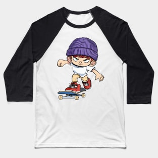 Skateboarder Cruising Skater Skate Gift Baseball T-Shirt